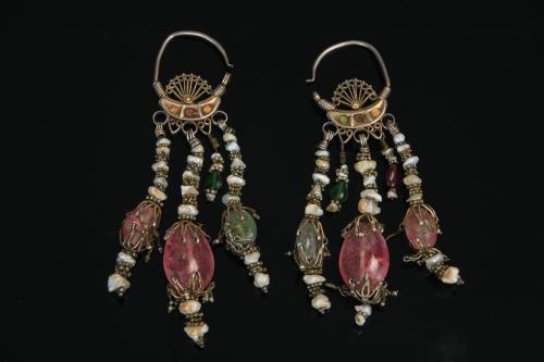 0464 khalka (ear-rings) Bukhara , nineteenth century